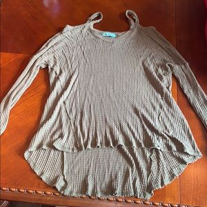 Cut out shoulder sweater